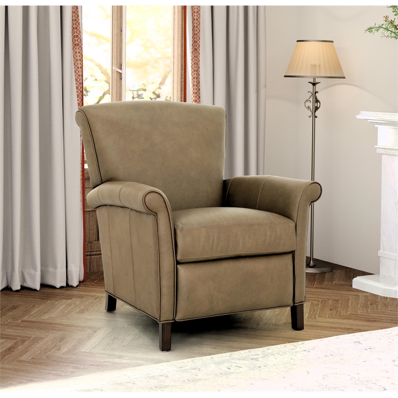 Barcalounger Phoebe Push Thru The Arms Recliner in Cashmere Taupe