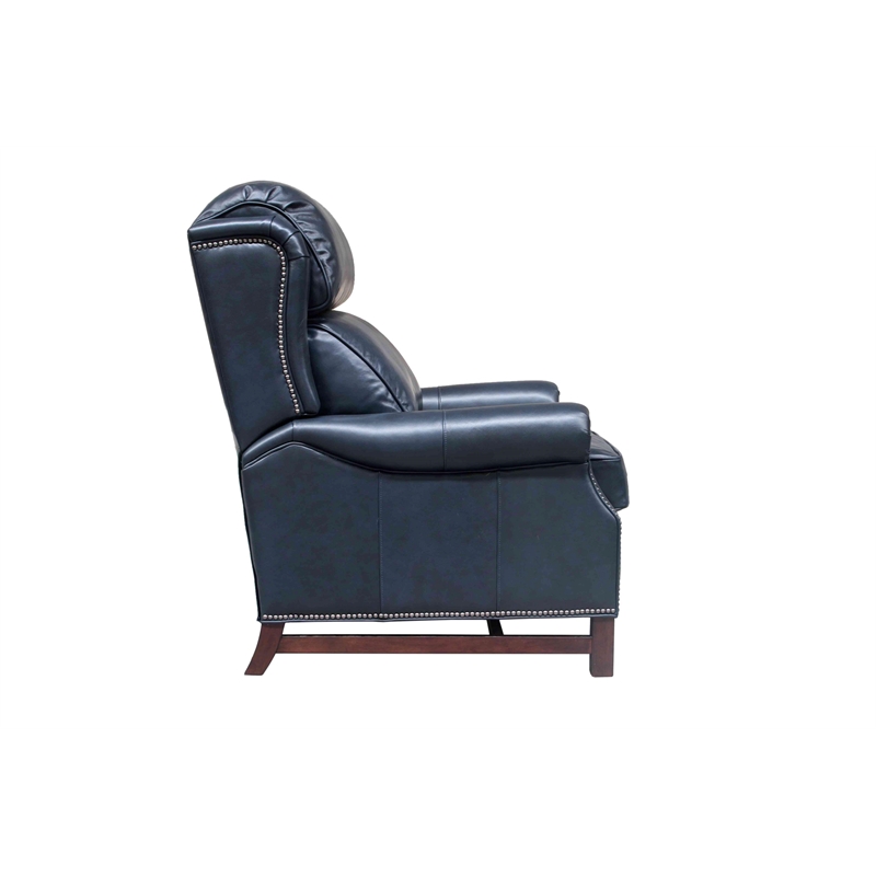 Barcalounger Thornfield Push Thru The Arms Recliner in Shoreham Blue