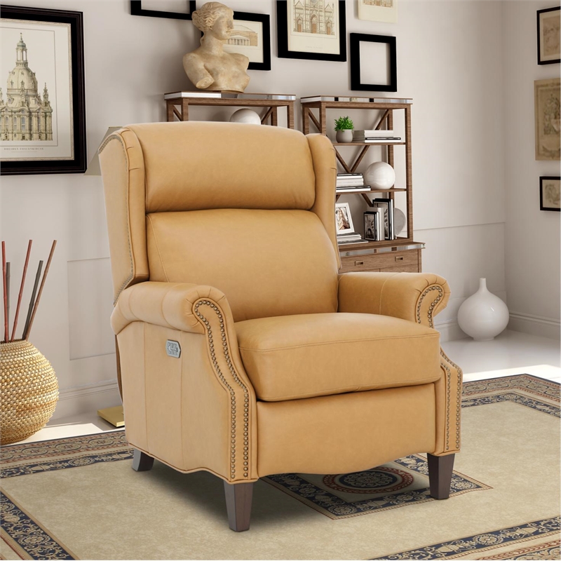 Barcalounger Philadelphia Power Recliner w/Head Rest & Lumbar in Santa Fe Brandy