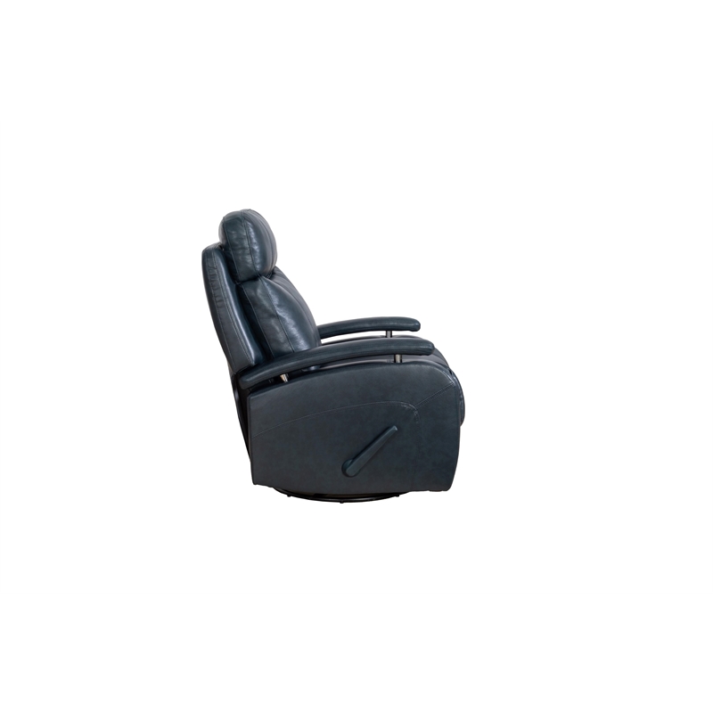 Barcalounger Duffy Swivel Glider Recliner in Ryegate Sapphire Blue