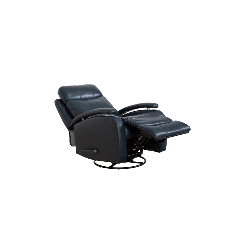 Barcalounger Duffy Swivel Glider Recliner in Ryegate Sapphire Blue