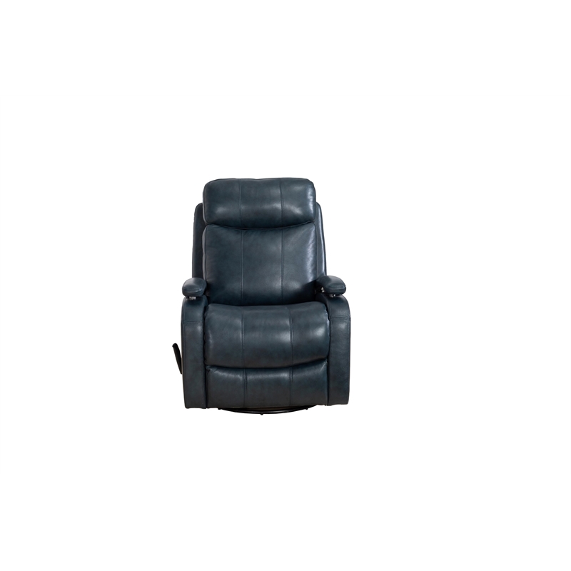 Barcalounger Duffy Swivel Glider Recliner in Ryegate Sapphire Blue