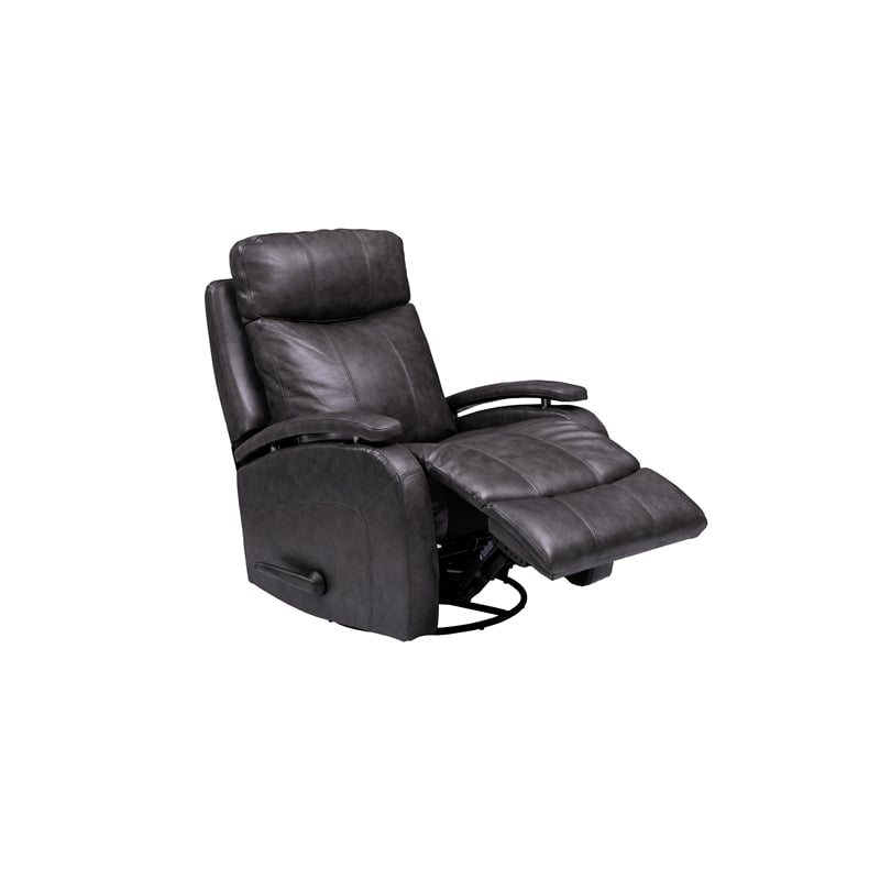 Barcalounger Duffy Swivel Glider Recliner in Ryegate Gray