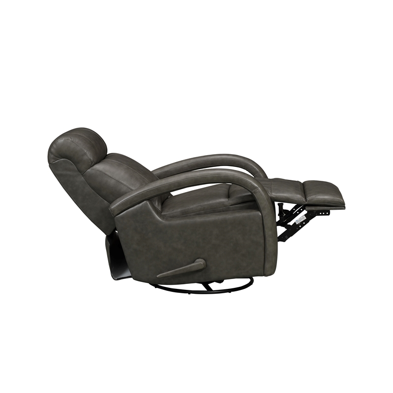 Barcalounger Harlee Swivel Glider Recliner in Ryegate Gray