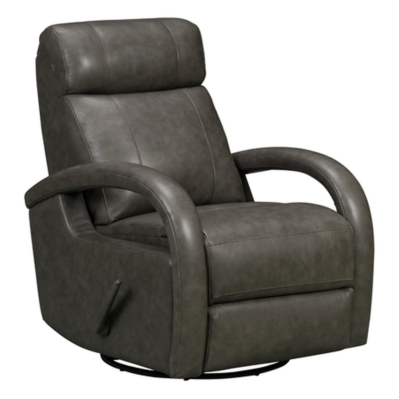 Barcalounger Harlee Swivel Glider Recliner in Ryegate Gray
