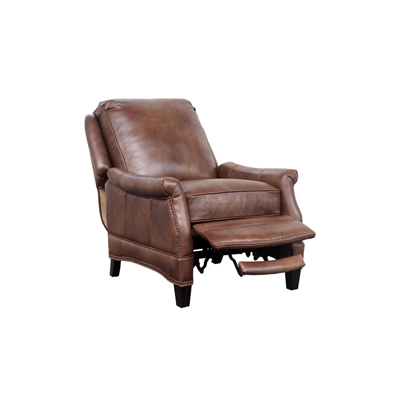 Barcalounger Ashebrooke Push Thru The Arms Recliner in Wenlock Tawny