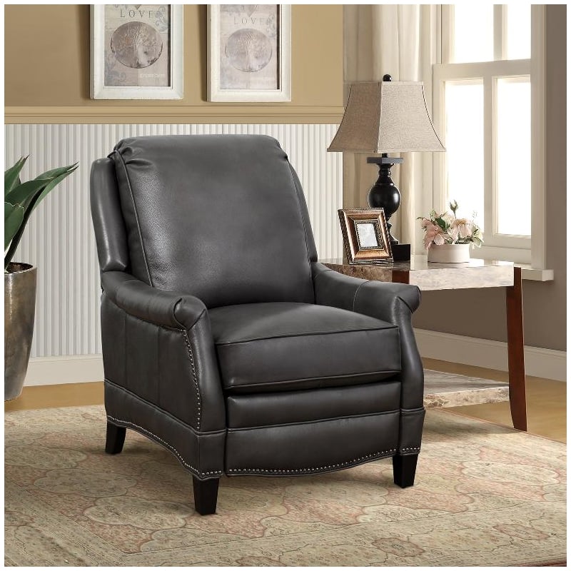 Barcalounger Ashebrooke Push Thru The Arms Recliner in Wrenn Gray