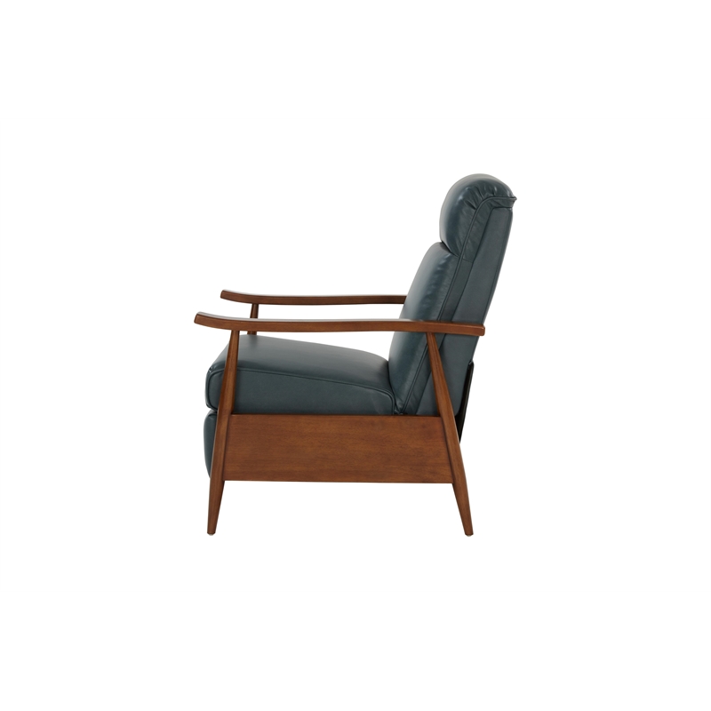 Barcalounger Hampton Push Thru The Arms Recliner in Roma Bluegray