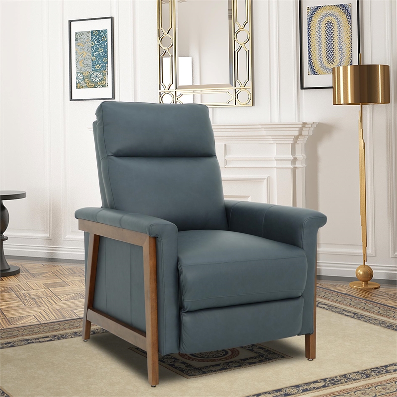 Barcalounger Lewiston Push Thru The Arms Recliner in Santa Fe Ocean