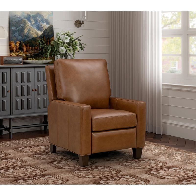 Barcalounger Fairview Push Thru The Arms Recliner in Oregan Oak