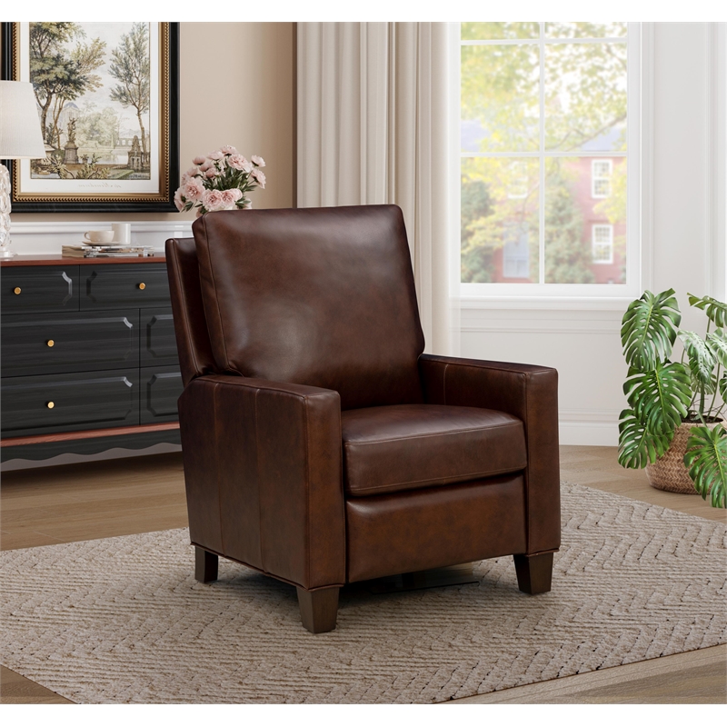 Barcalounger Fairview Push Thru The Arms Recliner in Elway Fudge