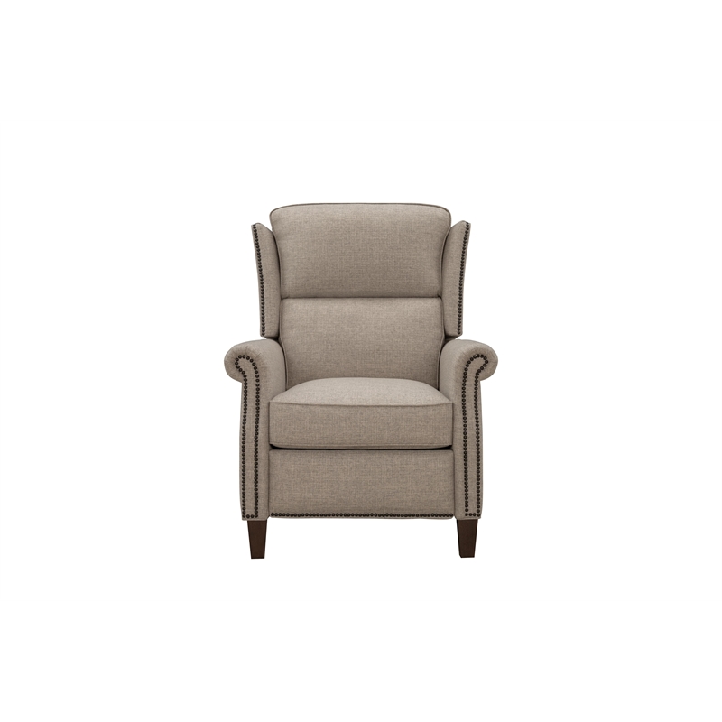 Barcalounger Shasta Push Thru The Arms Recliner in Linen Gray