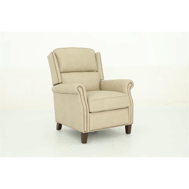 Barcalounger Shasta Push Thru The Arms Recliner in Cashmere Stone