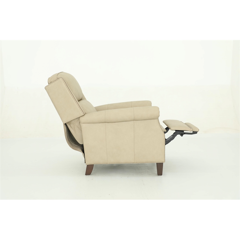 Barcalounger Shasta Push Thru The Arms Recliner in Cashmere Stone