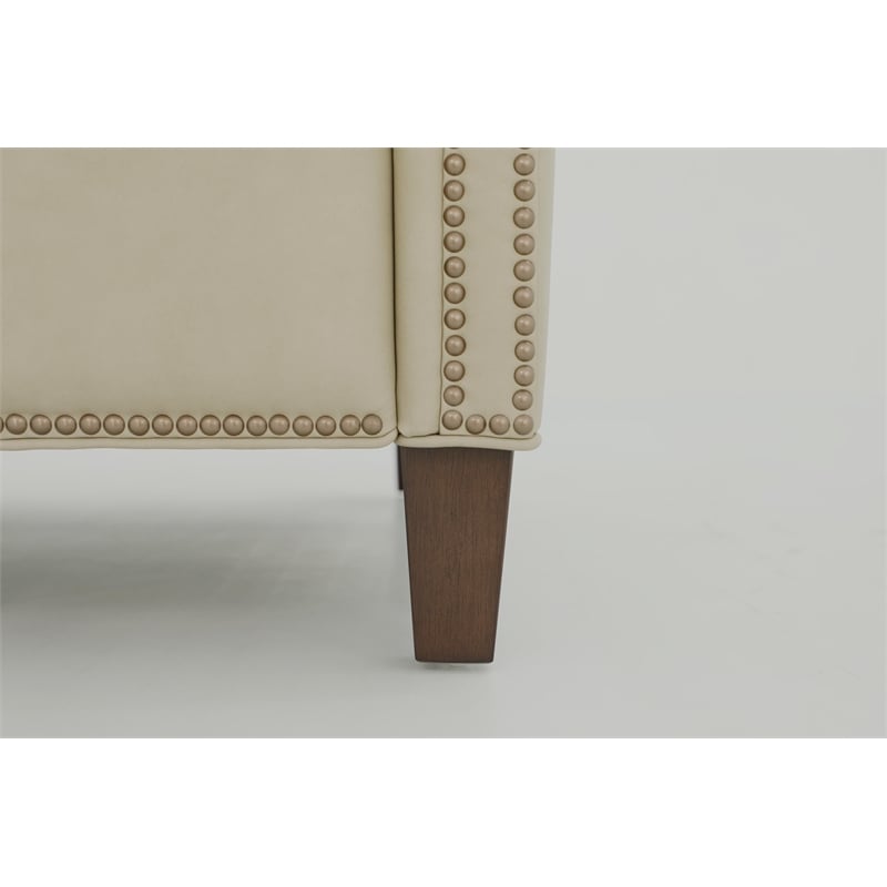 Barcalounger Shasta Push Thru The Arms Recliner in Cashmere Stone