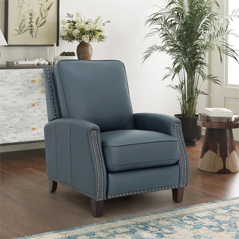 Barcalounger Melrose Push Thru The Arms Recliner in Santa Fe Ocean
