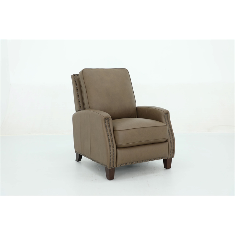 Barcalounger Melrose Push Thru The Arms Recliner in Cashmere Taupe