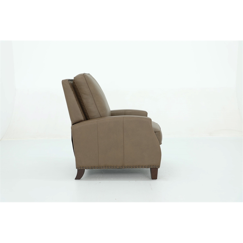 Barcalounger Melrose Push Thru The Arms Recliner in Cashmere Taupe