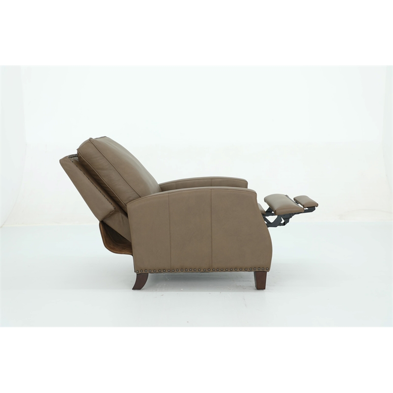 Barcalounger Melrose Push Thru The Arms Recliner in Cashmere Taupe