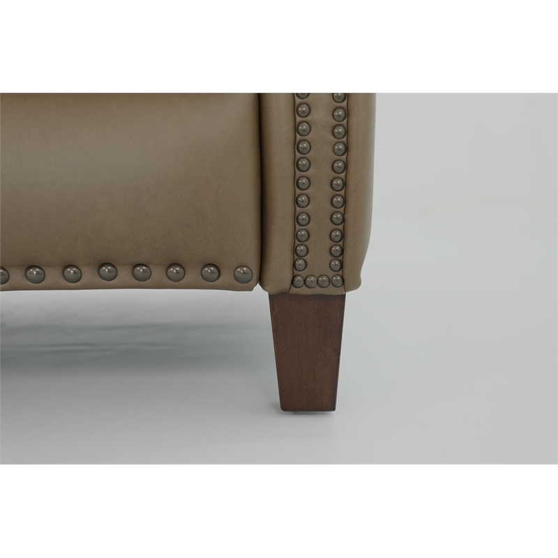 Barcalounger Melrose Push Thru The Arms Recliner in Cashmere Taupe