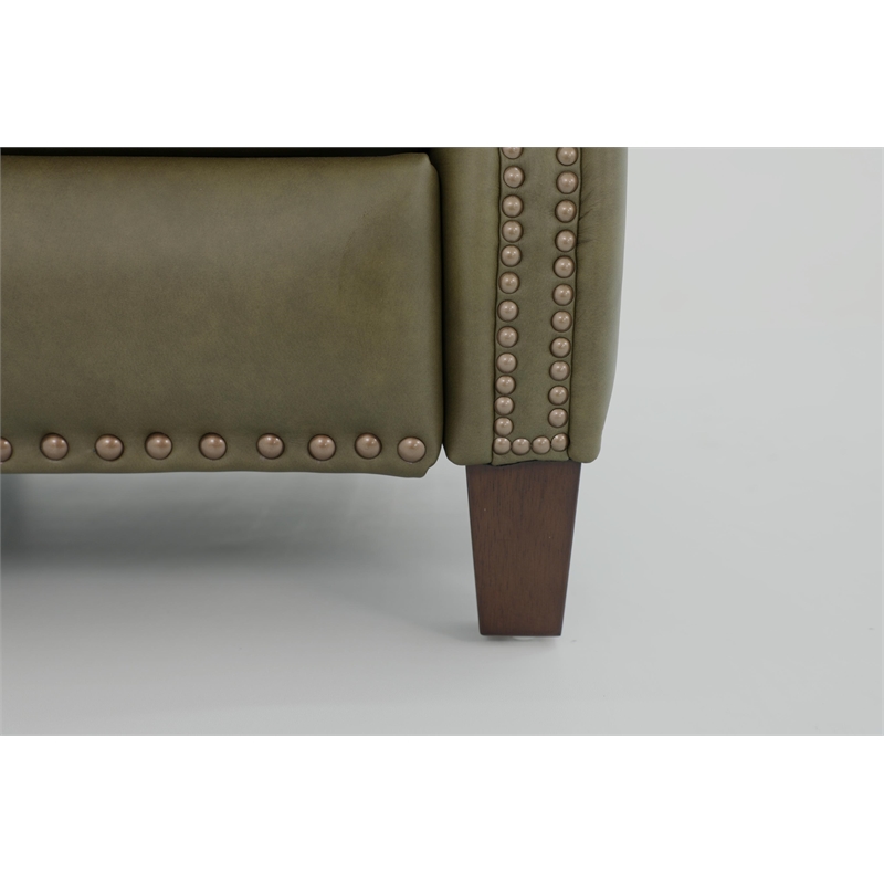 Barcalounger Melrose Push Thru The Arms Recliner in Oasis Olive