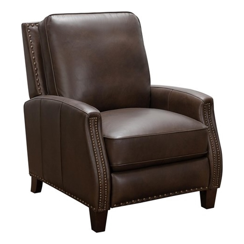 Barcalounger Melrose Push Thru The Arms Recliner in Ashford Walnut