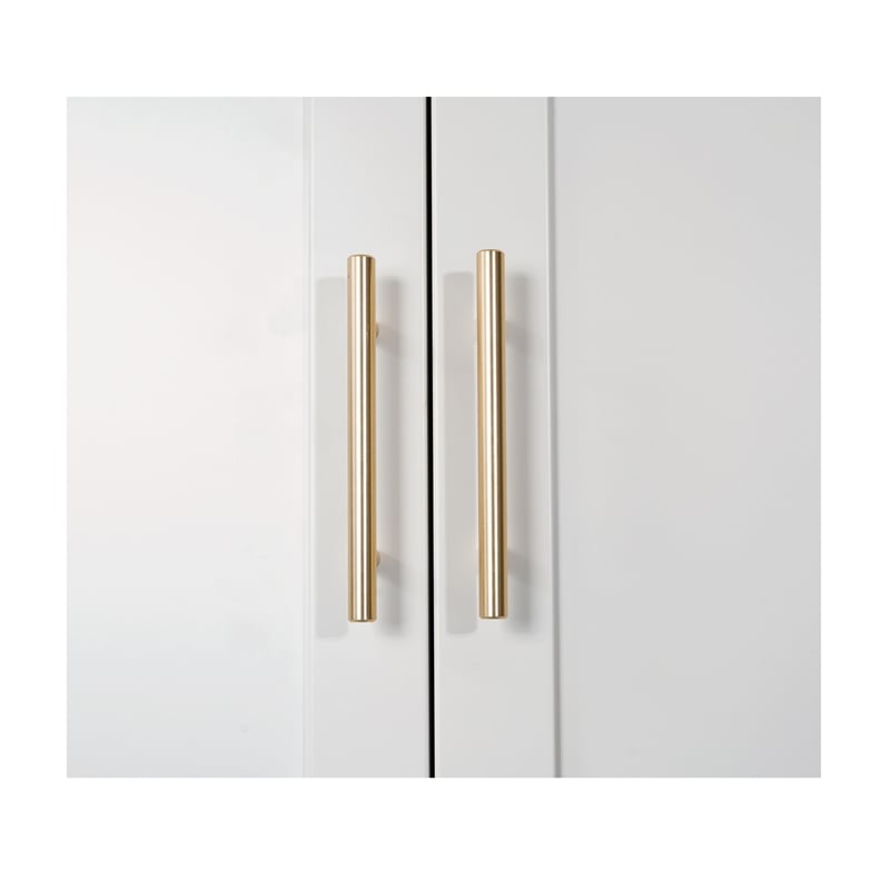 Auro Nest Home 71'' 2 Shapely Doors Metal Storage Cabinet in White