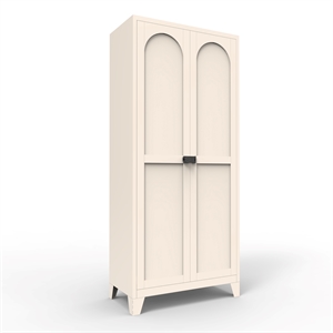Auro Nest Home 71'' 2 Shapely Door With Lock Metal Storage Cabinet in Beige