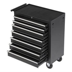 Auro Nest Home Rolling Tool Chest with 7-Drawer Tool Box in Black