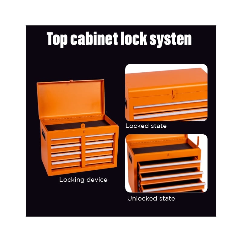 Auro Nest Home Tool Chest 5-Drawer Rolling Tool Storage Cabinet in Orange