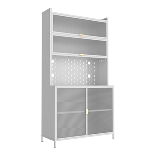 Auro Nest Home 73'' Tall Kitchen Pantry Cabinet in White