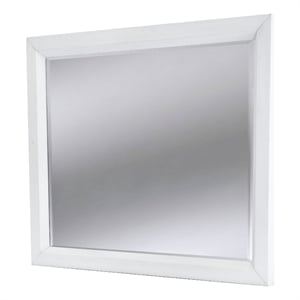 Finn & Louise Point Breeze Mirror in White/Soft Grey Glaze - Wood