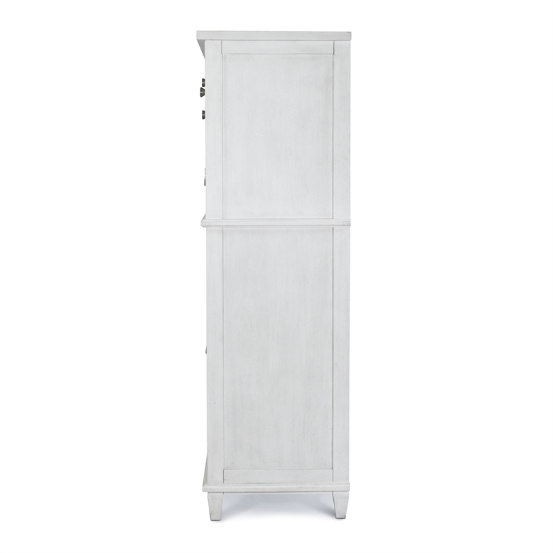 Finn & Louise Point Breeze 5 Drawer Chest in White Finish & Soft Grey Glaze