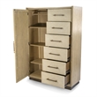 Finn & Louise Rio Vista Woven Mirrored Door Chest in Muted - Brown - Wood