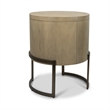 Finn & Louise Rio Vista Woven 2-Drawer Round Nightstand in Clay - Wood