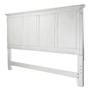 Finn & Louise Point Breeze Queen Headboard in White & Grey - Wood
