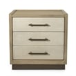 Finn & Louise Rio Vista Woven 3 Drawer Nightstand in Earth & Clay - Wood