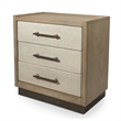 Finn & Louise Rio Vista Woven 3 Drawer Nightstand in Earth & Clay - Wood