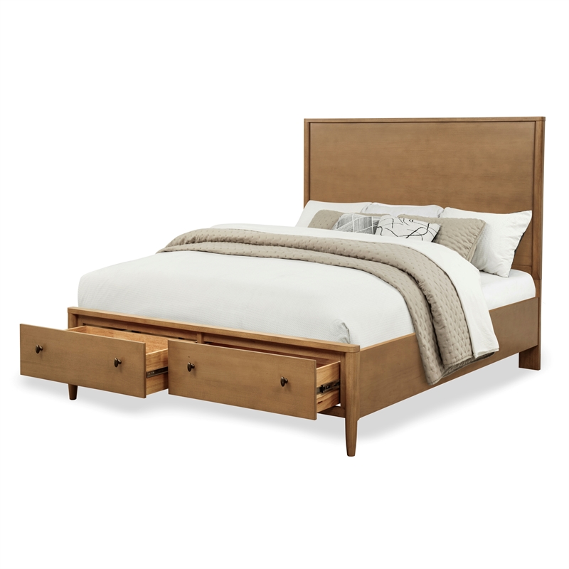 Chatham - Tall Storage Bed - Queen - Warm Maple Finish - Wood