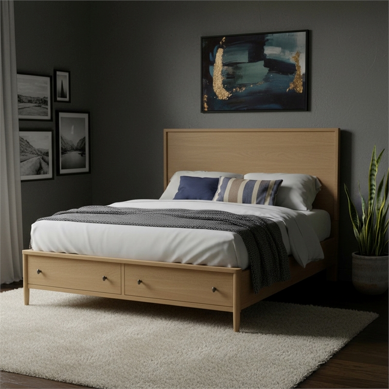 Chatham - Tall Storage Bed - Queen - Warm Maple Finish - Wood