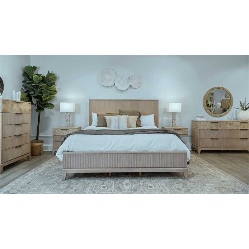 Manhattan Valley - Bed - King - Dusty Rose Finish - Wood - Bed Decor