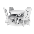 Point Breeze - Upholstered Side Chair with Metal Back Detail - Wood (Set of 2)
