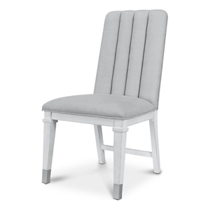 Point Breeze - Upholstered Side Chair with Metal Back Detail - Wood (Set of 2)