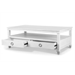Point Breeze - 2-Drawer Cocktail Table with Castors - Wood - White