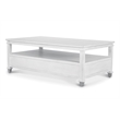Point Breeze - 2-Drawer Cocktail Table with Castors - Wood - White