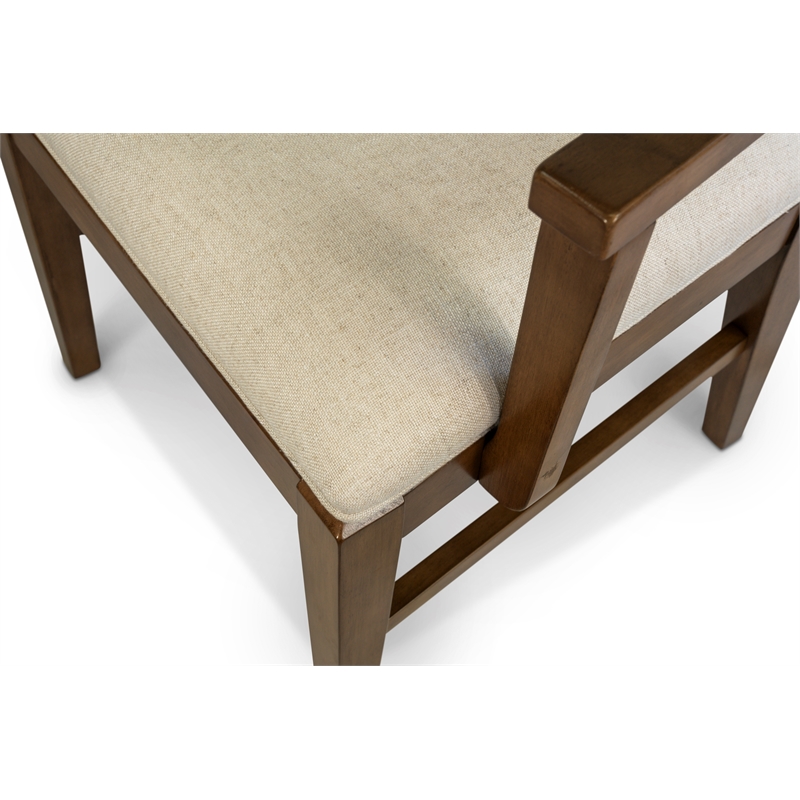 Manhattan Valley - Upholstered Arm Chair - Set of 2 - Wood - Chestnut