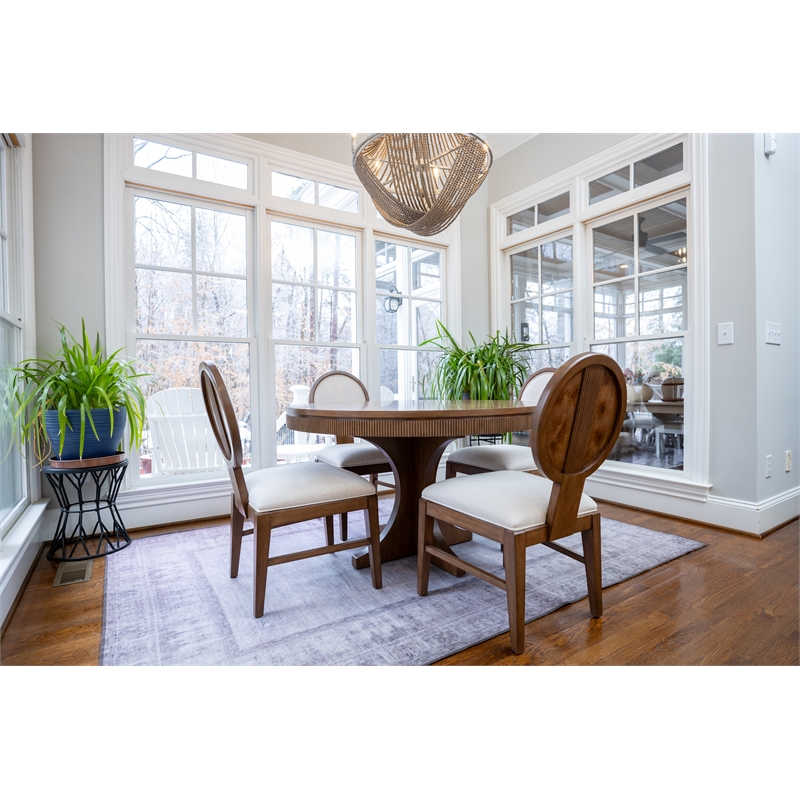 Manhattan Valley - Upholstered Side Chair - Set of 2 - Wood - Chestnut