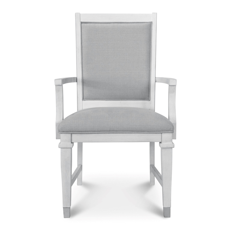 Point Breeze - Upholstered Arm Chair - Set of 2 - Wood - White