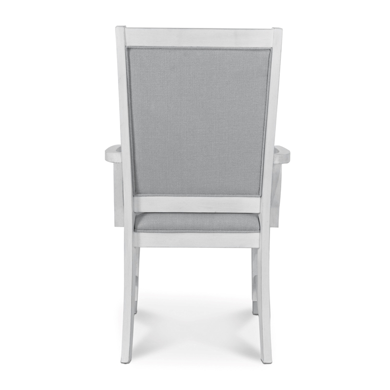 Point Breeze - Upholstered Arm Chair - Set of 2 - Wood - White