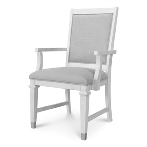 Point Breeze - Upholstered Arm Chair - Set of 2 - Wood - White